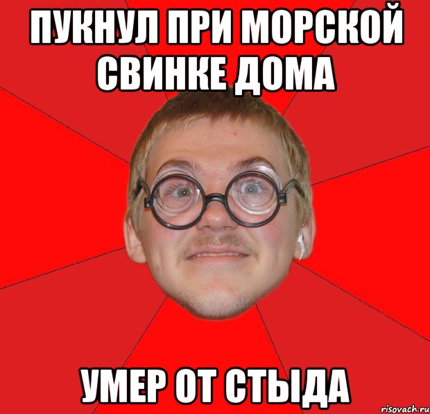 пукнул при морской свинке дома умер от стыда, Мем Злой Типичный Ботан