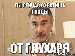 ТЫ СЕЙЧАС СХВАТИШЬ ПИЗДЫ ОТ ГЛУХАРЯ, Мем Каневский (Но это уже совсем другая история)