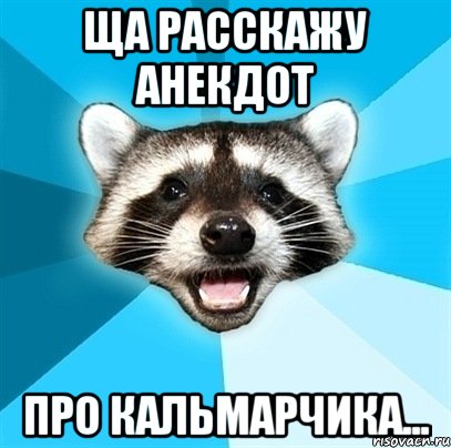 ща расскажу анекдот про кальмарчика..., Мем Енот-Каламбурист