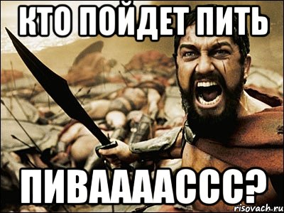 кто пойдет пить пиваааассс?, Мем Это Спарта