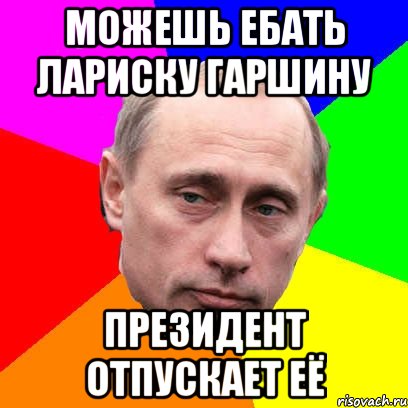 можешь ебать лариску гаршину президент отпускает её, Мем Господин президент