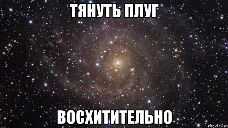 тянуть плуг восхитительно, Мем  Космос (офигенно)