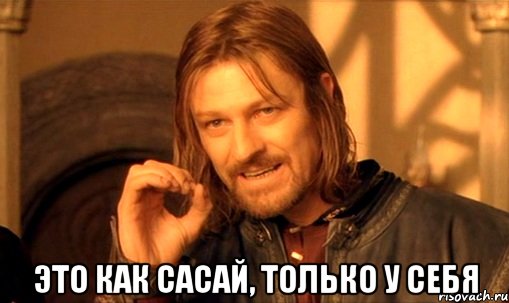  это как сасай, только у себя, Мем Нельзя просто так взять и (Боромир мем)