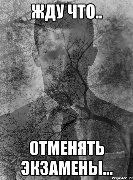 жду что.. отменять экзамены...