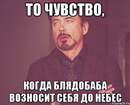 то чувство, когда блядобаба возносит себя до небес, Мем твое выражение лица