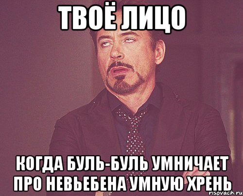 твоё лицо когда буль-буль умничает про невьебена умную хрень, Мем твое выражение лица