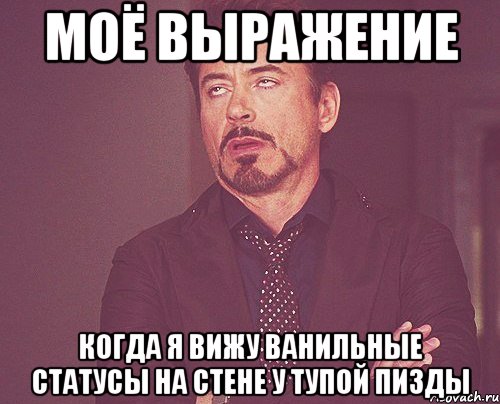 моё выражение когда я вижу ванильные статусы на стене у тупой пизды, Мем твое выражение лица