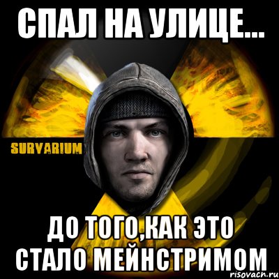 спал на улице... до того,как это стало мейнстримом, Мем Typical Scavenger