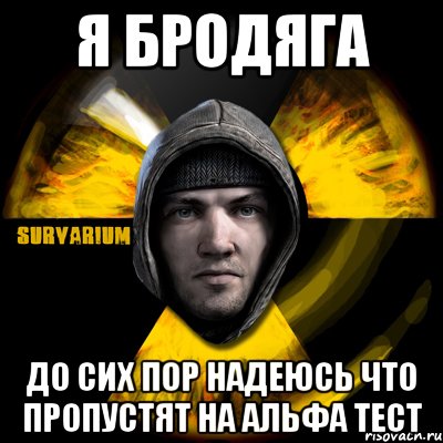 я бродяга до сих пор надеюсь что пропустят на альфа тест, Мем Typical Scavenger