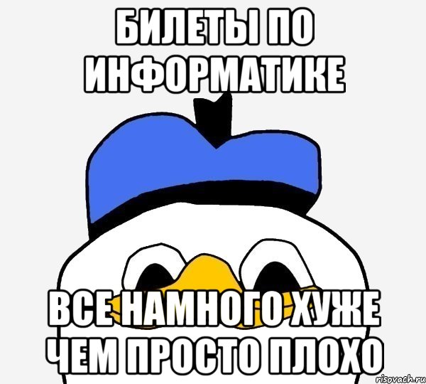 билеты по информатике все намного хуже чем просто плохо