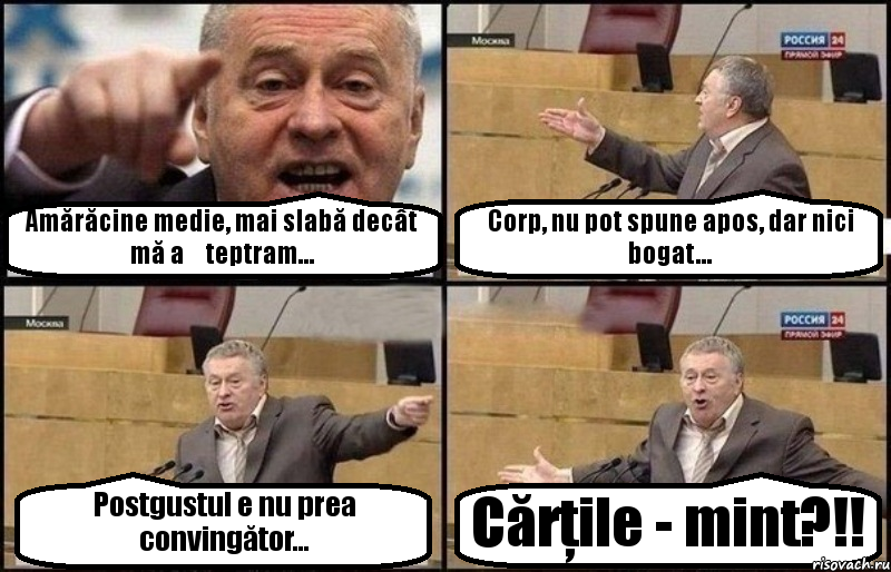 Amărăcine medie, mai slabă decât mă așteptram... Corp, nu pot spune apos, dar nici bogat... Postgustul e nu prea convingător... Cărţile - mint?!!, Комикс Жириновский