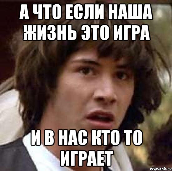 а что если наша жизнь это игра и в нас кто то играет, Мем А что если (Киану Ривз)