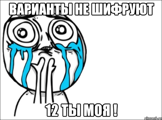 варианты не шифруют 12 ты моя !, Мем Это самый