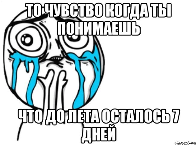 то чувство когда ты понимаешь что до лета осталось 7 дней, Мем Это самый