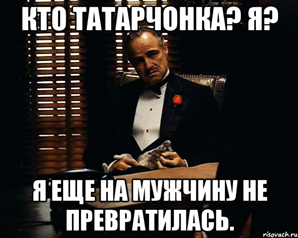 кто татарчонка? я? я еще на мужчину не превратилась., Мем Дон Вито Корлеоне