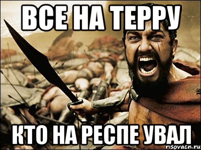 все на терру кто на респе увал, Мем Это Спарта