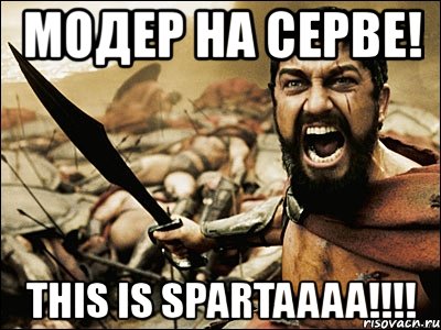 модер на серве! this is spartaaaa!!!, Мем Это Спарта