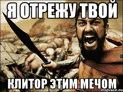 я отрежу твой клитор этим мечом, Мем Это Спарта