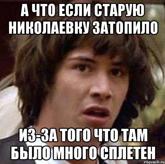 а что если старую николаевку затопило из-за того что там было много сплетен, Мем А что если (Киану Ривз)