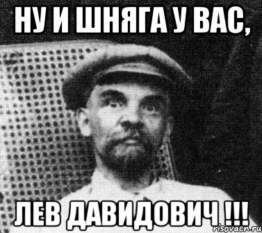 ну и шняга у вас, лев давидович !!!, Мем   Ленин удивлен