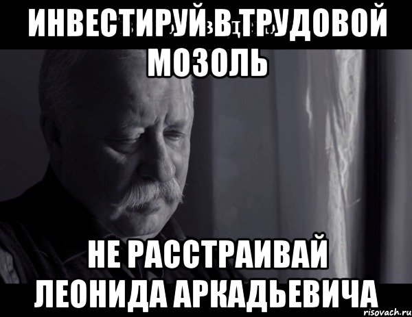 инвестируй в трудовой мозоль не расстраивай леонида аркадьевича