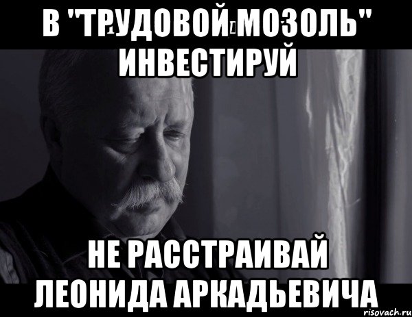 в "трудовой мозоль" инвестируй не расстраивай леонида аркадьевича