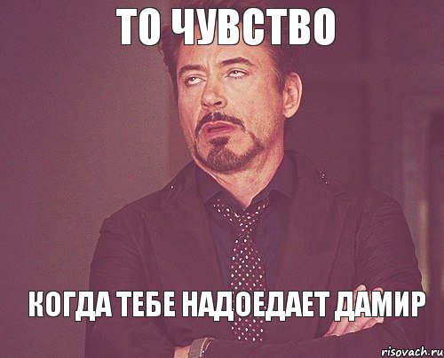 То чувство Когда тебе надоедает Дамир, Мем твое выражение лица