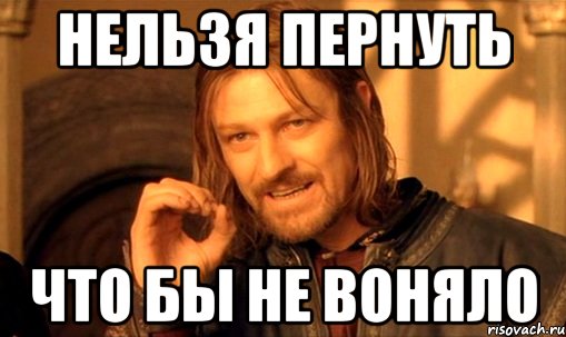 нельзя пернуть что бы не воняло, Мем Нельзя просто так взять и (Боромир мем)