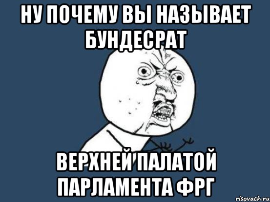 ну почему вы называет бундесрат верхней палатой парламента фрг, Мем Ну почему