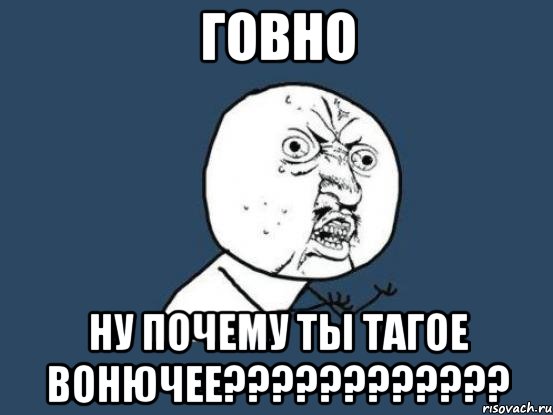 говно ну почему ты тагое вонючее???, Мем Ну почему