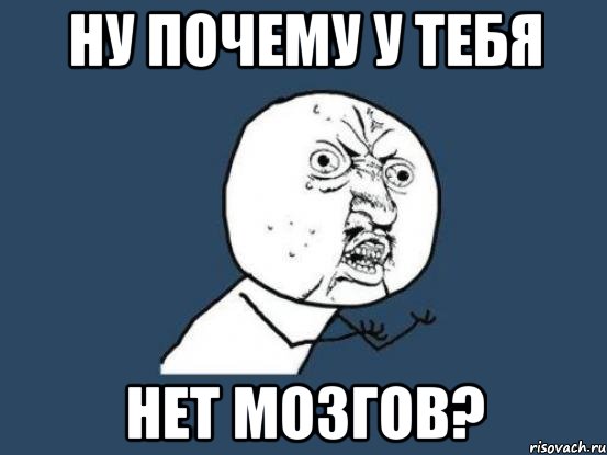 ну почему у тебя нет мозгов?, Мем Ну почему