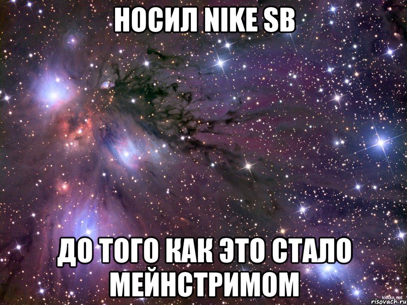 носил nike sb до того как это стало мейнстримом, Мем Космос