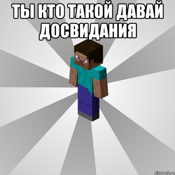 ты кто такой давай досвидания , Мем Типичный игрок Minecraft