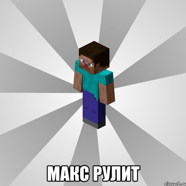  макс рулит, Мем Типичный игрок Minecraft