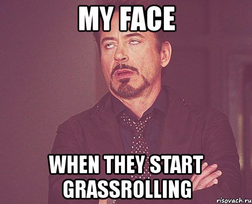 my face when they start grassrolling, Мем твое выражение лица