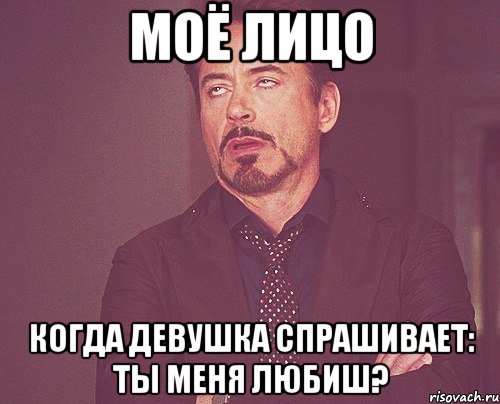 моё лицо когда девушка спрашивает: ты меня любиш?, Мем твое выражение лица