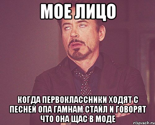 мое лицо когда первоклассники ходят с песней опа гамнам стайл и говорят что она щас в моде, Мем твое выражение лица