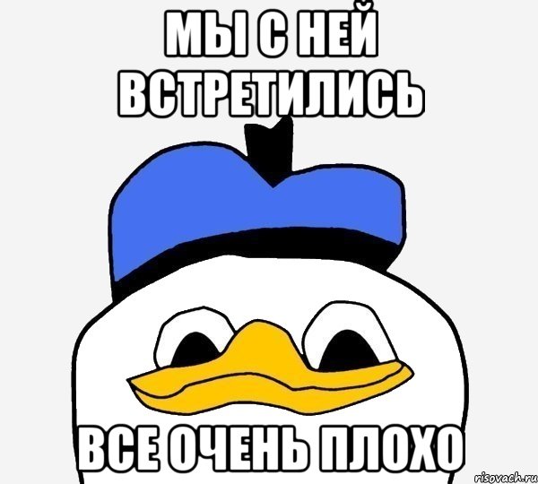 мы с ней встретились все очень плохо, Мем Утка