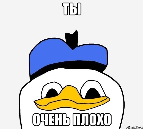 ты очень плохо