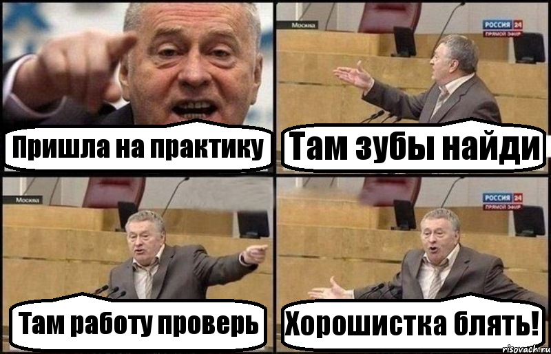 Пришла на практику Там зубы найди Там работу проверь Хорошистка блять!, Комикс Жириновский