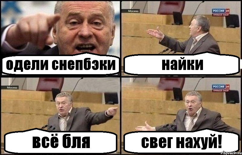 одели снепбэки найки всё бля свег нахуй!, Комикс Жириновский