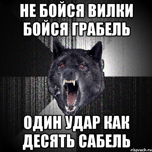 не бойся вилки бойся грабель один удар как десять сабель