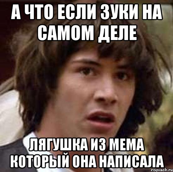 а что если зуки на самом деле лягушка из мема который она написала, Мем А что если (Киану Ривз)