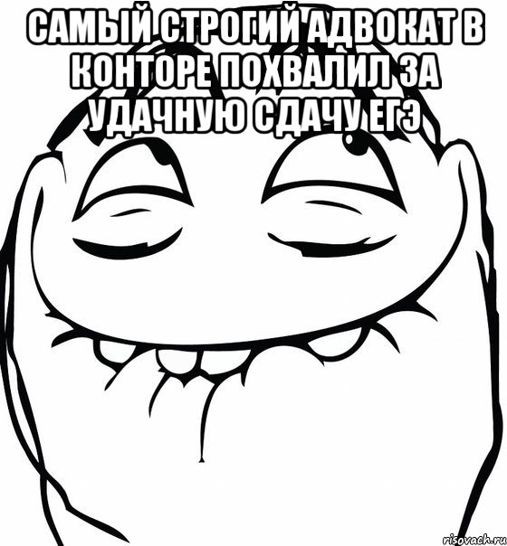 самый строгий адвокат в конторе похвалил за удачную сдачу егэ , Мем  аааа