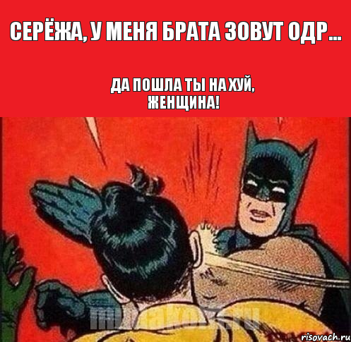 Серёжа, у меня брата зовут Одр... Да пошла ты на хуй, женщина!, Комикс   Бетмен и Робин