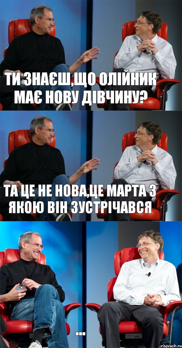 Ти знаєш,що Олійник має нову дівчину? Та це не нова,це Марта з якою він зустрічався ..., Комикс Стив Джобс и Билл Гейтс (3 зоны)