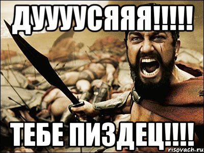 дуууусяяя!!! тебе пиздец!!!, Мем Это Спарта