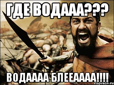 где водааа??? водаааа блееаааа!!!, Мем Это Спарта