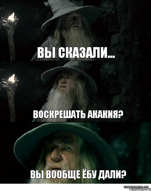 Вы сказали... Воскрешать Акакия? Вы вообще ёбу дали?, Комикс Гендальф заблудился