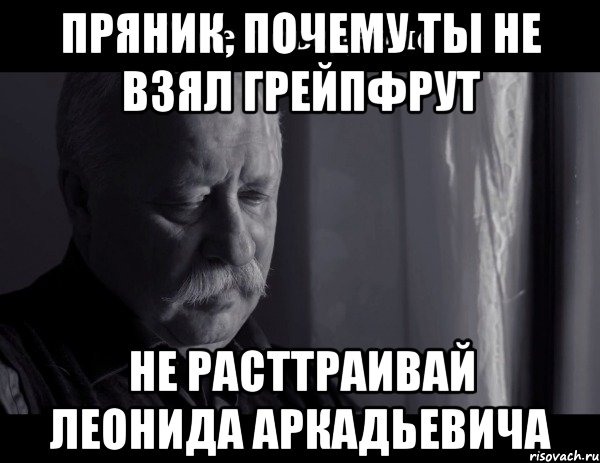 пряник, почему ты не взял грейпфрут не расттраивай леонида аркадьевича